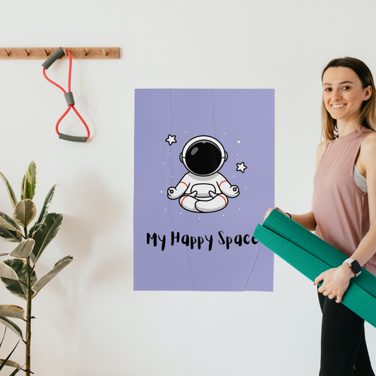 My Happy Space | Yoga Meditation Inspiration Poster