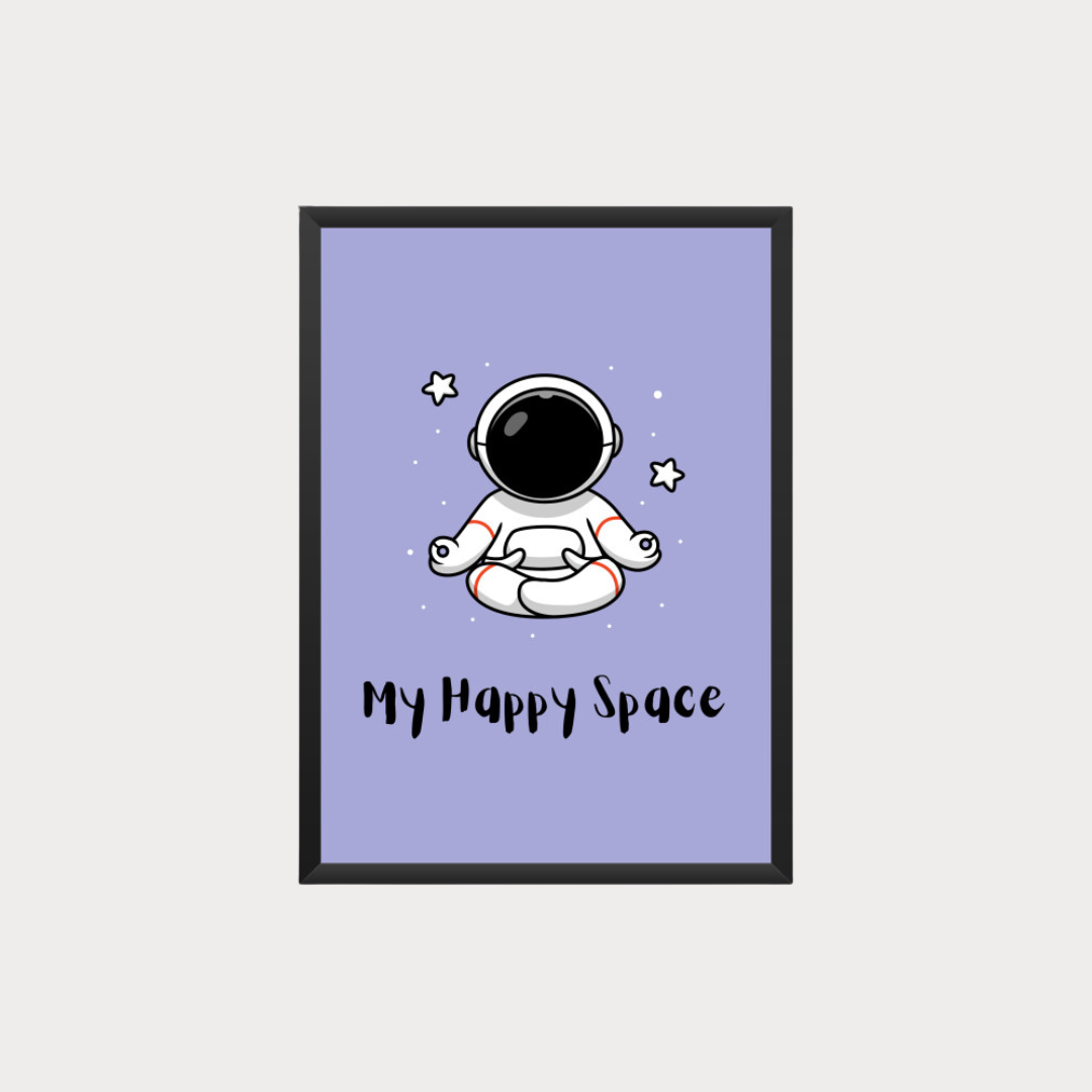 My Happy Space | Yoga Meditation Inspiration Poster