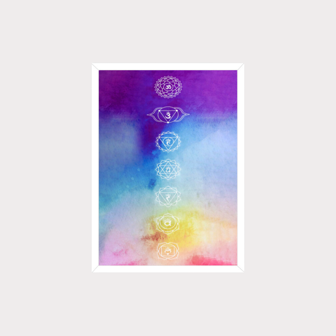 Colourful Chakras | Yoga Meditation Inspiration Poster