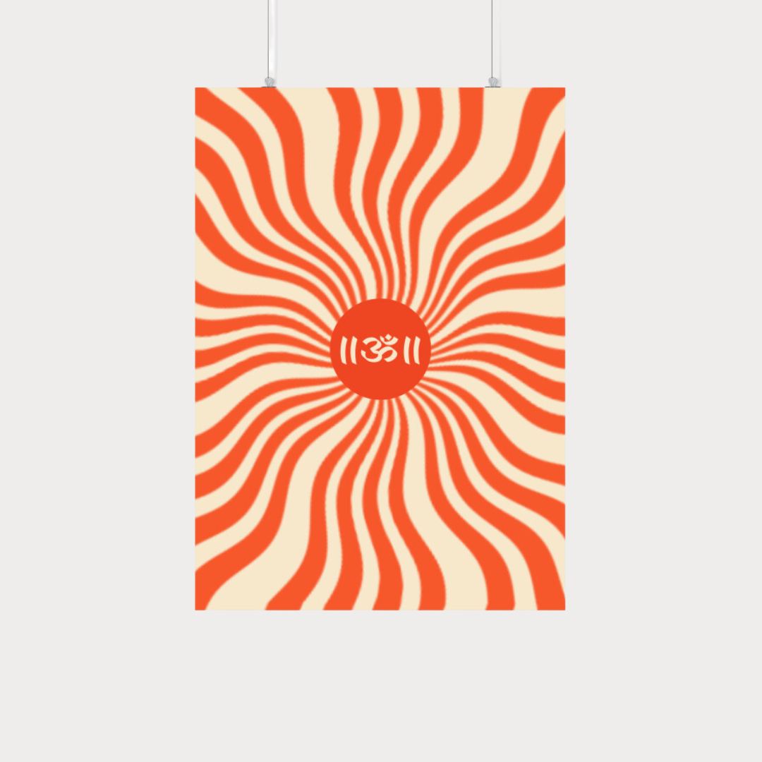 Centered Aum | Yoga Meditation Inspiration Poster