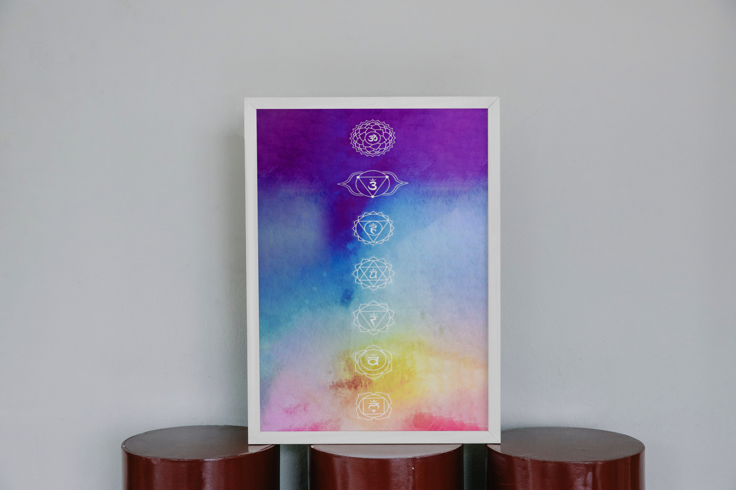 Colourful Chakras | Yoga Meditation Inspiration Poster